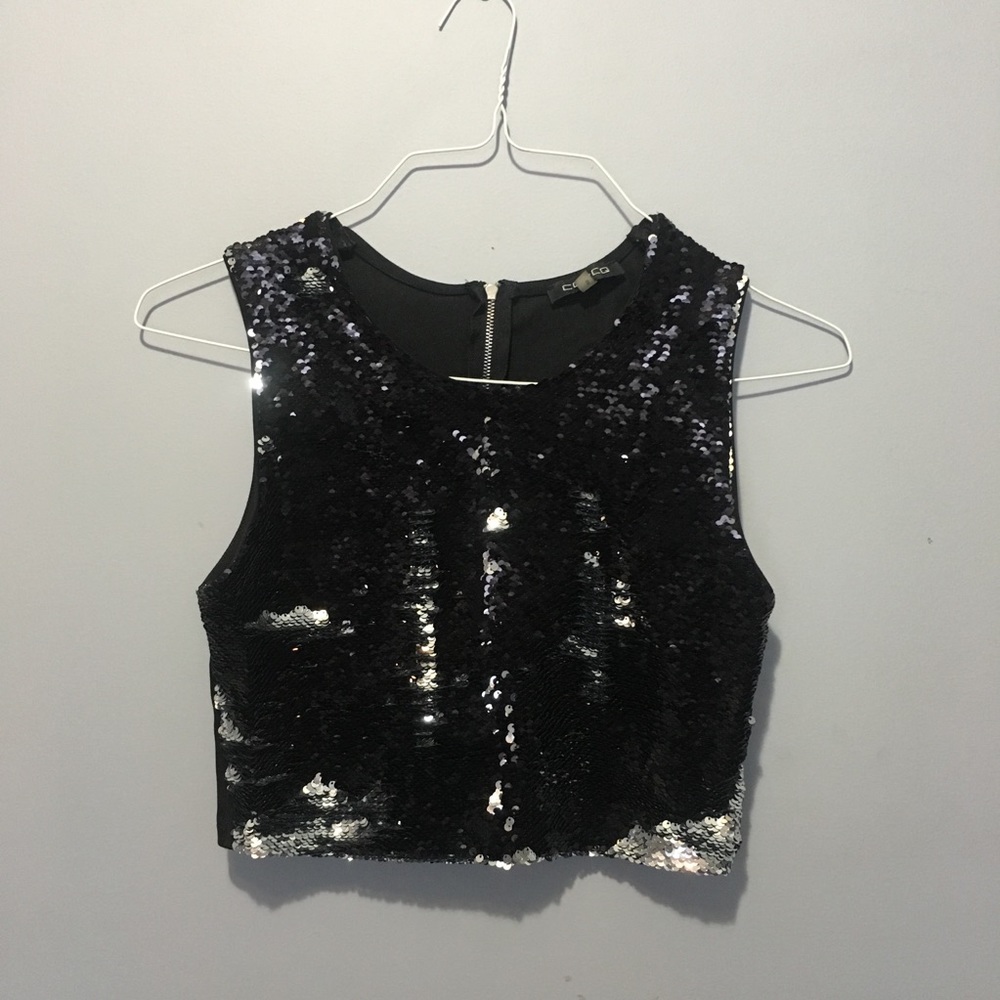 Reversible Sequin Crop + Skirt Set